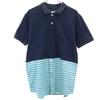 Mr.GENTLEMAN Made In Japan Border Pattern Short Sleeve Polo Shirt M Fawn Men's Used