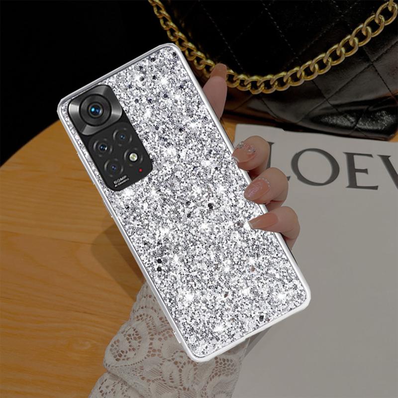 Luxusní pouzdro na telefon Bling Glitter pro Xiaomi Redmi Note 11 10 9 Pro 11S 10S 9S Poco X3 NFC Pro měkký TPU kryt