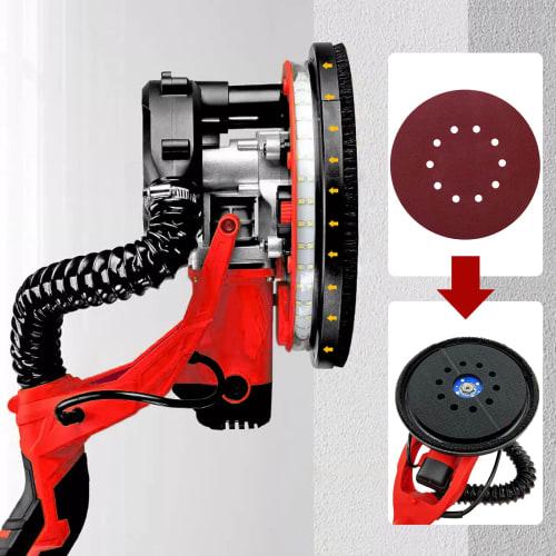 Howhite Sanding Paper, 60-Sheet Set (10 of each #80, #100, #120, #150, #180, and #240), 225mm, 10-Hole, 9-Inch Round, Waterproof Sanding Discs with Ve