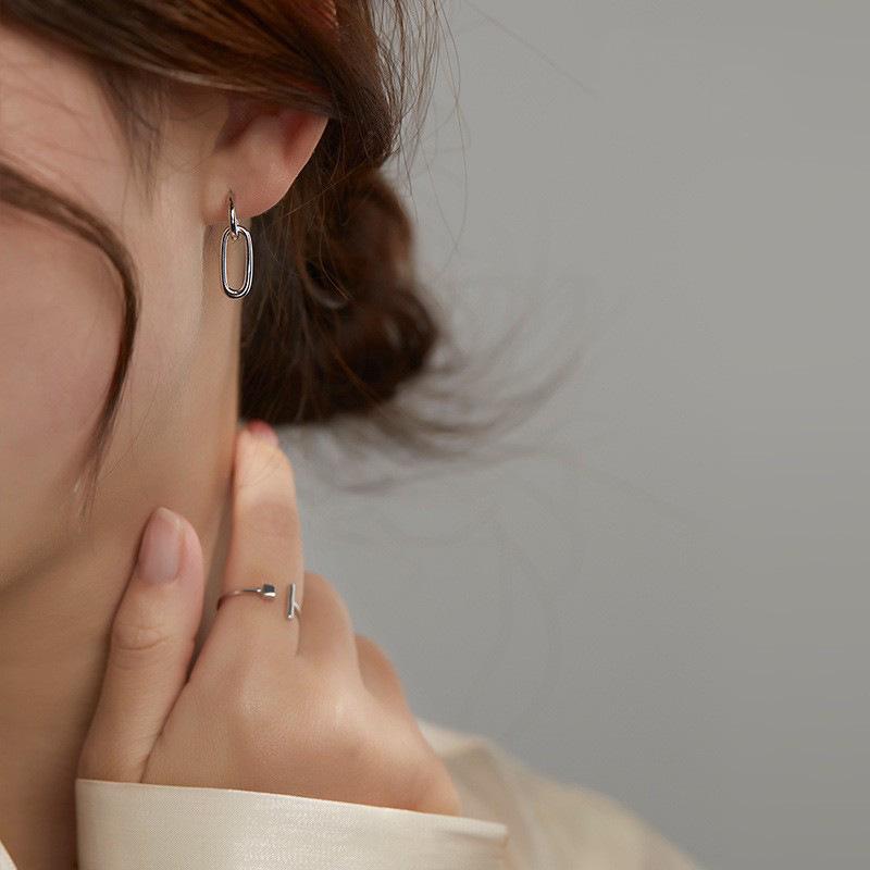 Silver 18K Gold Plated Women's Stud Earrings: Trendy 2022 Dangle & Ear Cuffs, Simple and Versatile Jewelry