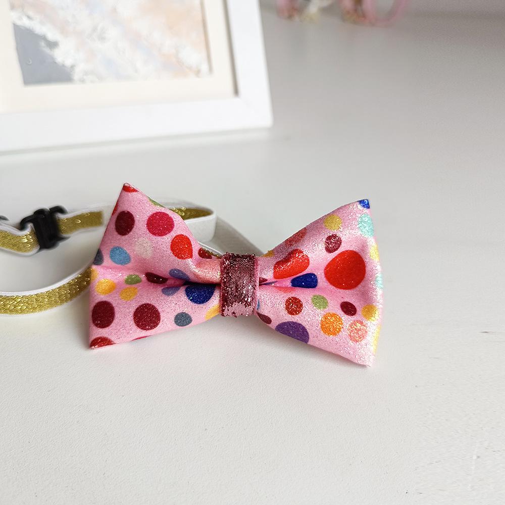 Colorful Seven-Color Bow Tie Pet Ornament for Cats & Dogs