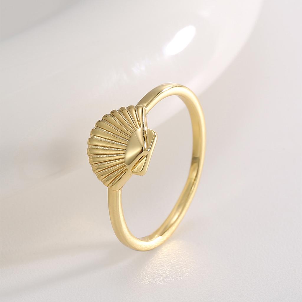 Vintage Vacation Shell Tail Ring Women Small Design Sense Finger Ring
