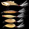 SOUGAYILANG 4pcs Fishing Bait Metal Material Realistic Fishing Bait Fishing Hooks Sea Fishing Baits