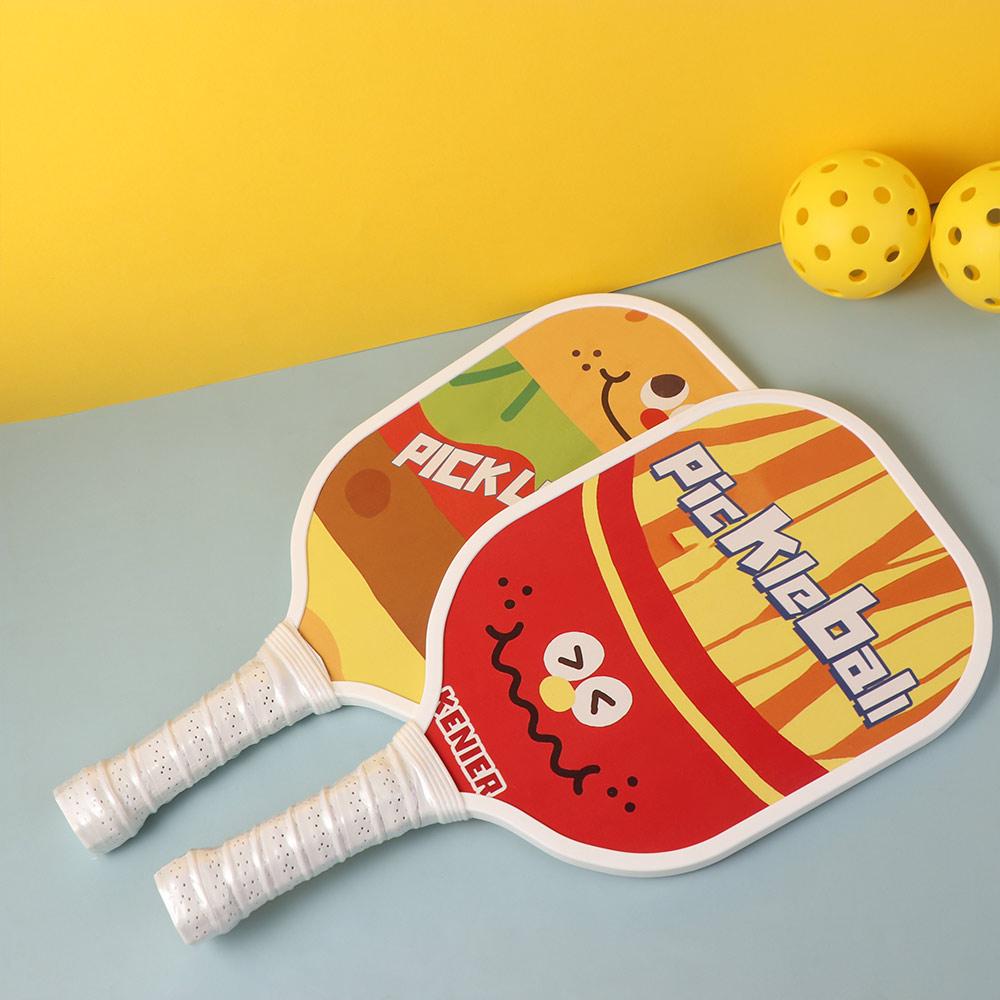 2 Pickleball Racket Fiberglass Pickle Ball Paddles Non Slip Grip Pickleball Racket  Men Women