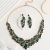 Crystal Necklace Earrings Party Wedding Accessories Indian Bridal Costume Jewelry Gift