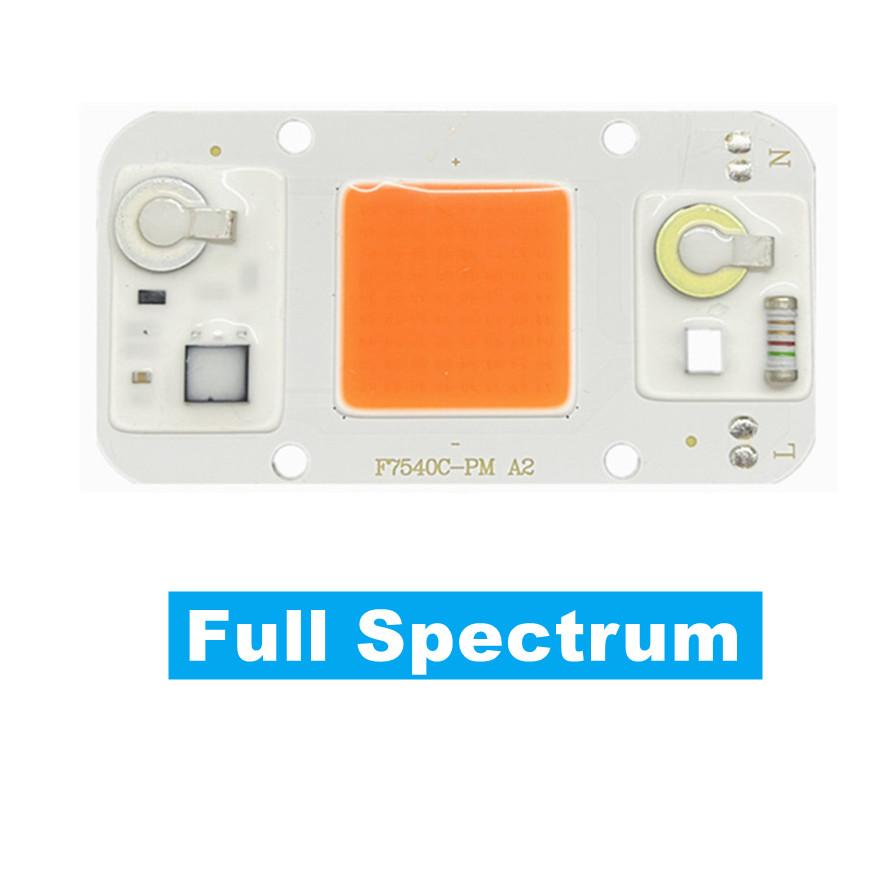 Hydroponice AC 220 V 20 W 30 W 50 W COB LED Pflanzenlampe Chip Vollspektrum 380 nm-780 nm für Zimmerpflanzen Sämlinge wachsen Blumen