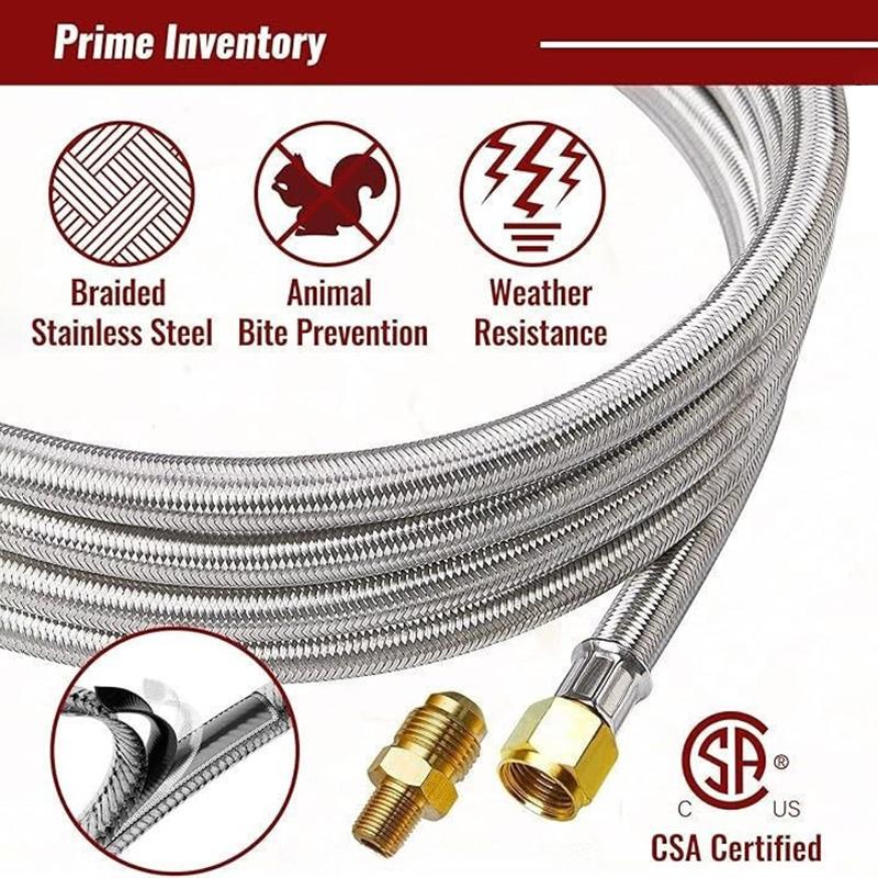 5Ft 0-30 Psi vysokotlaký nastavitelný regulátor propanu s manometrem z nerezové opletené hadice
