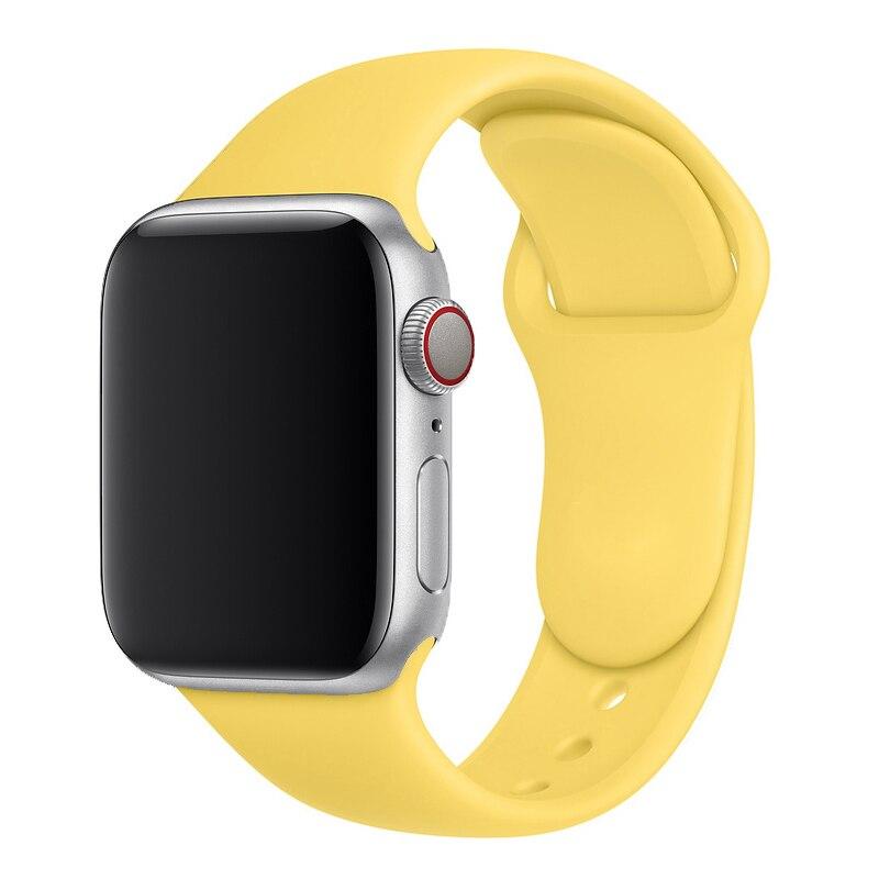 Silicone Strap For Watch Band 44mm 40mm 38mm 42mm Rubber Belt Wristband Bracelet iWatch1 2 3 4 5 Se 6 Band