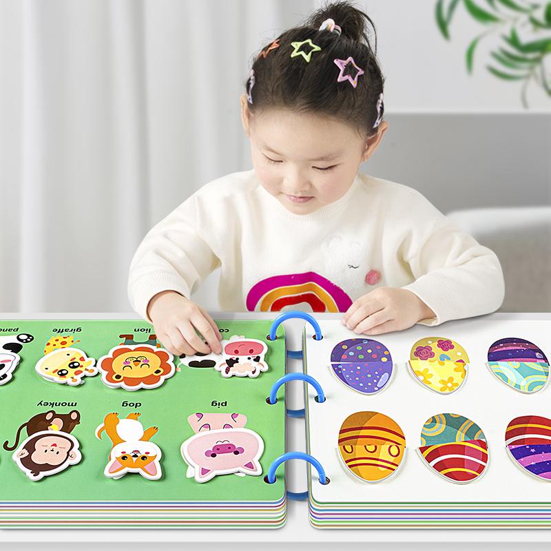 Montessori Bebek Meşgul Kitabı İlk Sessiz Kitabım Macunu Erken Öğrenme Eğitim Oyuncak Çocuk Eşleştirme Oyunu 1 2 3 Yaş Çocuklar İçin Oyuncaklar