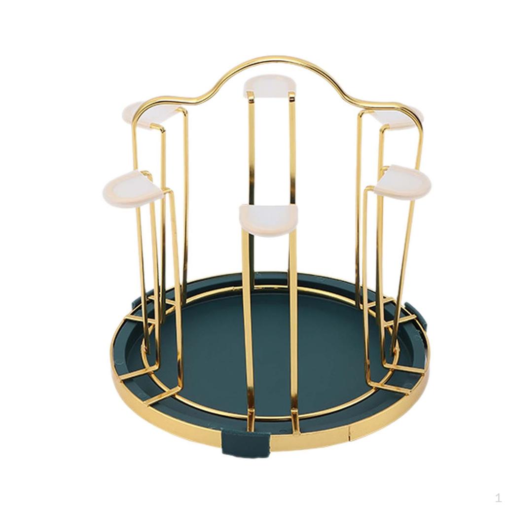 Cup Drying Rack Mug Draining Organizer Drain Holder Saving Space with Tray Tea Cups