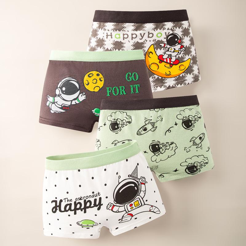 Boys' Boxer Briefs Boys' Toddler Personalized Printed Durable and Not Easily Deformed Underwear Truck Shorts Soft Cotton Cute Children's Underwear