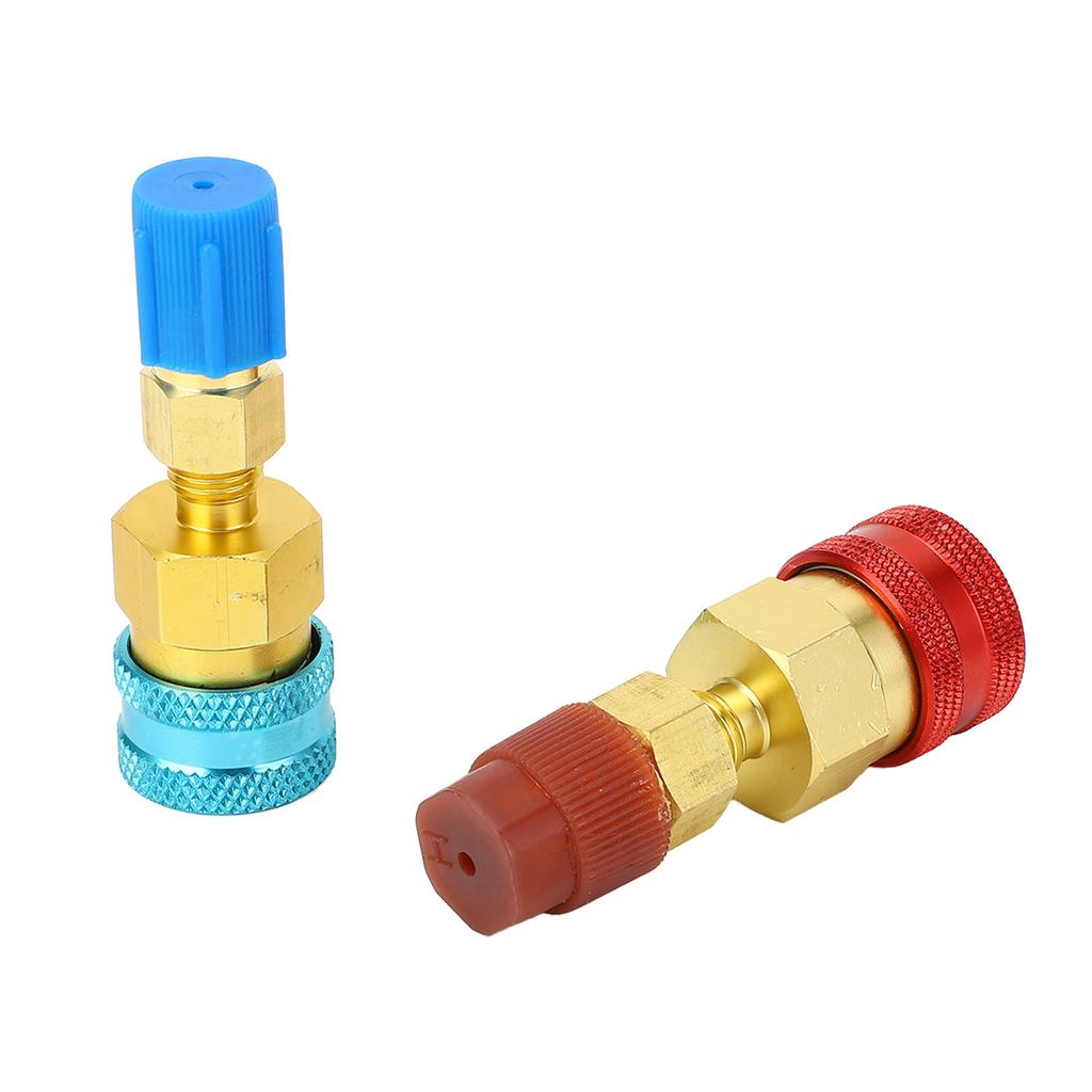 R1234yf Quick Couplers Kit Brass R1234YF to R134A Quick Coupler Adapter for Car Conditioner AC Charging