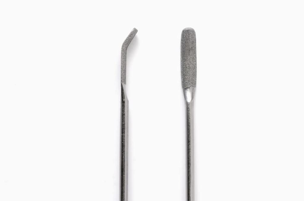 Wave Hobby Tool Series HG Special Shape Diamond Plastic Model Red File, Half-Round/Bent Tip, Tool, HT-672, Grip