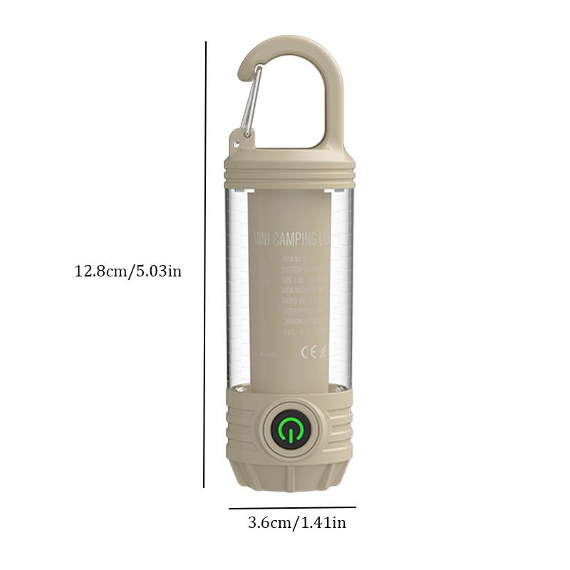 New Outdoor Camping Light with Multiple Light Sources, Portable Keychain Hook, Mini Flashlight, Atmosphere Camping Light