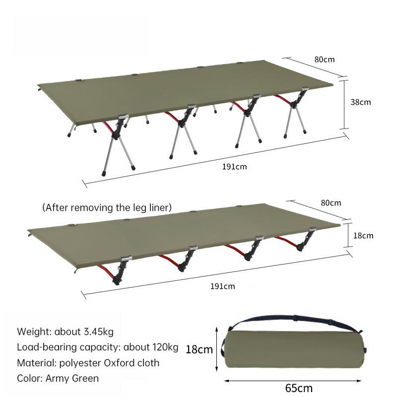 Upgrade 4 Rods Widen Folding Camping Cot Bed 80/90cm Portable Ultralight Outdoor Travel Sleeping Bed 1-2 Person Camp Folding Bed
