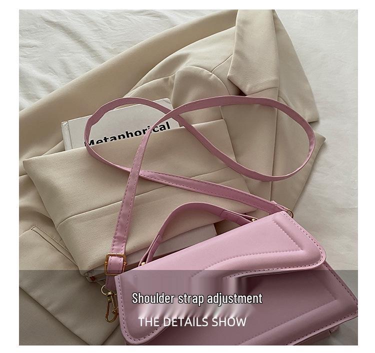 Retro Solid Color Crossbody Bag - Fashionable Simple Design, Commuting Shoulder Handbag, Small Square Shape