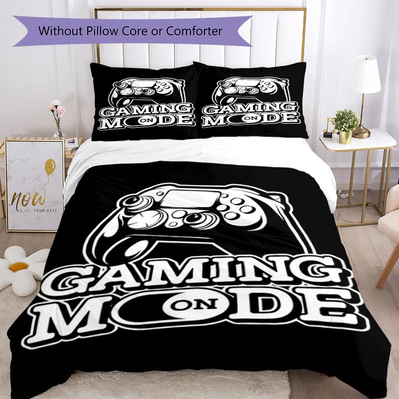 3pcs Game Controller Bedding Set Duvet Cover Closure Includes 1 Duvet Cover & 2 Pillowcases, Soft and Comfortable for All Seasons.