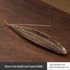 Fisherman Fishing Line Incense Holder: Indoor Tea Ceremony Ornament, Alloy Incense Burner Base.