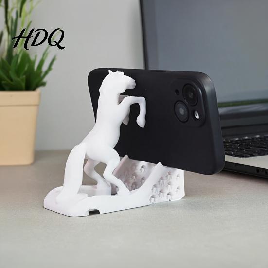 Tablet Stand Portable Mobile Phone Holder 3D Printed Horse-Shaped Design Stable Holder