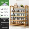 Economical Bamboo Shoe Rack for Home Entrance, Stylish Multi-layer Indoor Storage Cabinet