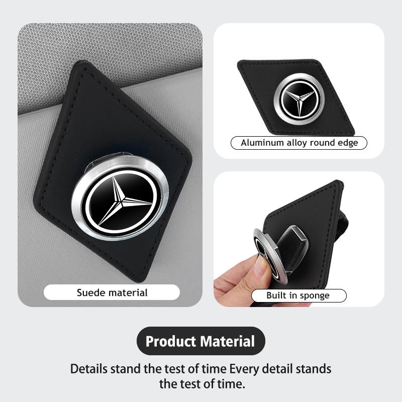 IYYGW1 Car Sun Visor Glasses Fastener Clip Ticket Sunglasses Holder For Mercedes Benz W202 W212 W126 W140 W168 W177 CLS GLE GLC GLS CLA