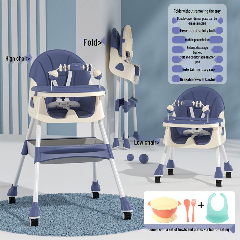 Adjustable Foldable High Chair & Portable Infant Dining Seat