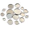 10/20pcs 8-30mm Inner Size Stainless Steel One Loop Double Lioops Pendant Cabochon Blank Base Setting Tray DIY Jewelry Findings