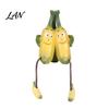 Decorative Fruit for Kitchen Resin Shelf Sitter Figurines with Flexible Dangling Legs, Whimsical Hanging Edge Statues, Cute Character Desktop