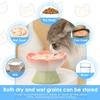 Flower Shape Pet Bowl Ceramic Raised Slow Feeder Dog Bowl 15 Degree Tilted Cat Bowl Cute 150ml Pet Water Dispenser Pet Supplies