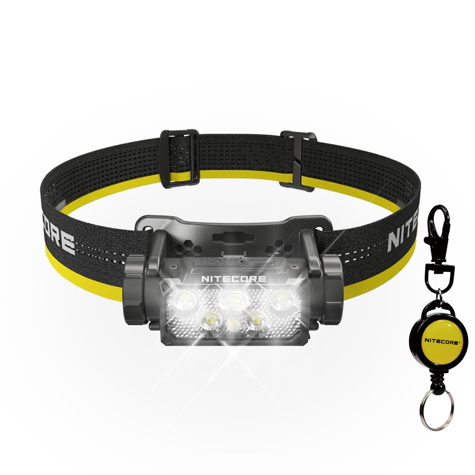 

NITECORE HC60 UHE Lightweight Headlamp with 2 Special 5 Brightness IP68 Waterproof and 1600 and Retractable Keychain Japanese High-Brightness, Colors, чёрный