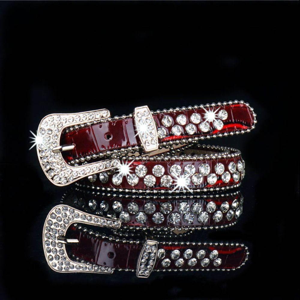 Glitter Rhinestone Belt Bling Crystal Waist Belt Fashion Waistband  Women