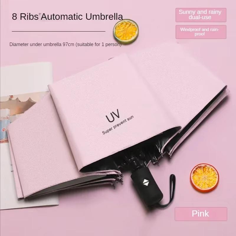 Mini Folding Automatic Umbrella Anti Uv Rain Sun Umbrella Fashion Portable Windproof Light Women Men Children Parasol Umbrella