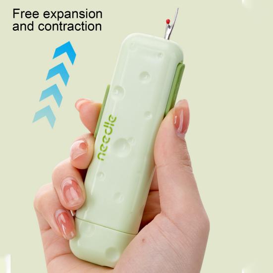 3-In-1 Needle Threader Seam Remover Needle Storage Box Hand Sewing Embroidery Cross Stitch Needle Threading Thread Removal Tools