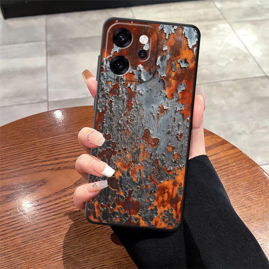 Case for Oppo A74 A98 A93 A83 A76 A78 Reno 4F 5 6 7 8 10 11 14 A96 F9 F11 F29 A84 Phone Cover Rust Art