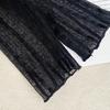 Women Sunscreen Tops Half High Collar Long Sleeve Perspective Mesh Tops Lace Lines Texture Blouse Daily Wear