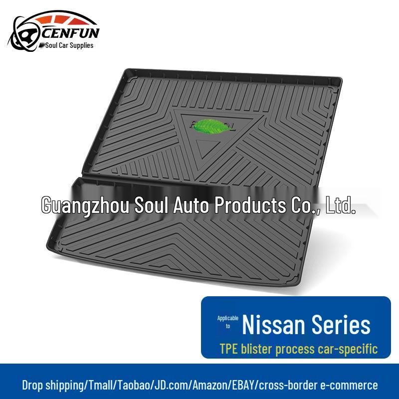 

Nissan Terra, Patrol, Livina, Bluebird, Sunny, Tiida, Murano Пользовательский коврик в багажник Wholesale Price for 20 Sets чёрный