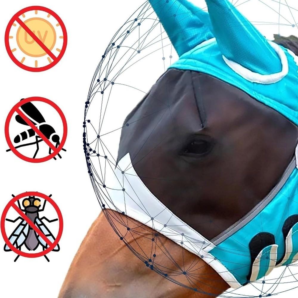 Adjustable Horse Face Cover Professional Horse Mask Durable Horse Fly Mask  Summer Season