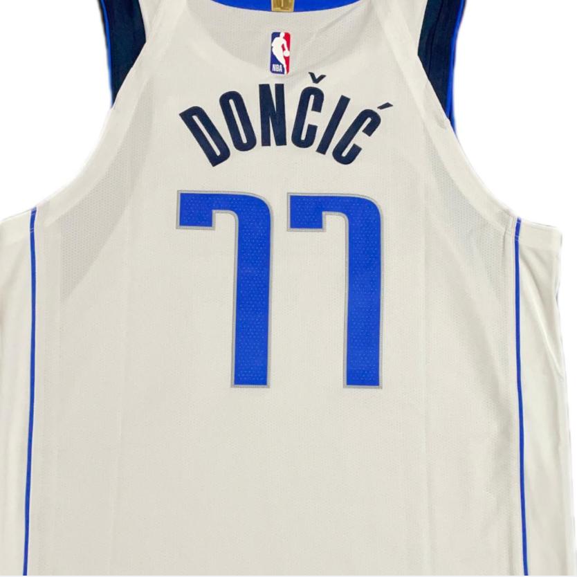 Nike X NBA Collaboration Dallas Mavericks Doncic SS25 Home White Fashion Comfortable Soft Skin-Friendly Basketball Jersey Men Jersey CW3271-103
