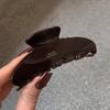 1 Stück Koreanischer ins Herbst/Winter Maillard Haarclip Goldlabel Schokoladenbrauner Haarclip Haiklammer Groß