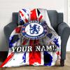Chelsea Fc Football Player Personalized Name Blanket Gift Personalized Blanket Soft & Cozy Great for Couch Bedding Bed Home Decor All-Season Use