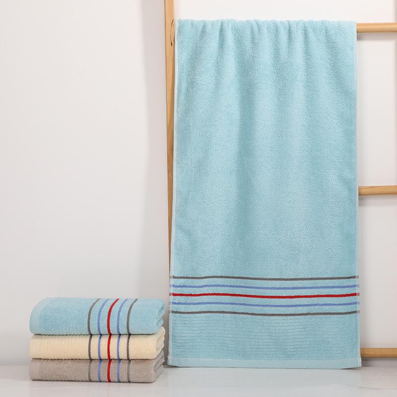 Thickened Absorbent Bath Towel - Large Pure Cotton & Polyester Blend, 90x40 cm, Suitable for Adult Face and Household Use