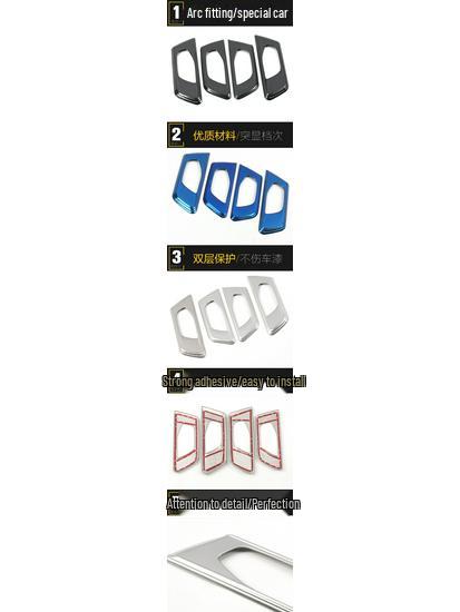 CRV Interior Door Handle Decoration Frame for 17-21 Models - Handshake Buckle and Armrest Sequin Accessories