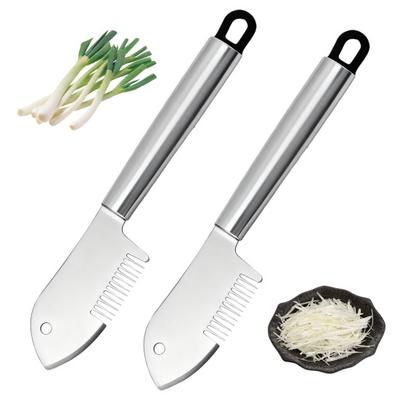 Edelstahl Lauchschneider & Gemüseschneider mit ergonomischem Griff Rostbeständiger Präzisions-Reißer Küchenwerkzeug für Salatgarnitur Pfannengerichte