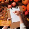 Crtiin 50 Pcs Fall Pencil Thanksgiving Assortment Wood Pencils Autumn Cylinder Funny Pencils Maple Leaf Turkey Pumpkin Decorative Pens for Kids
