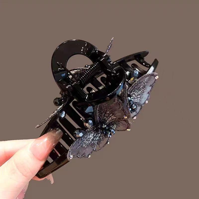 Dreamy Fairy Rhinestone Butterfly Hair Claw Clip - Large 2025 Style Updo Shark Clip