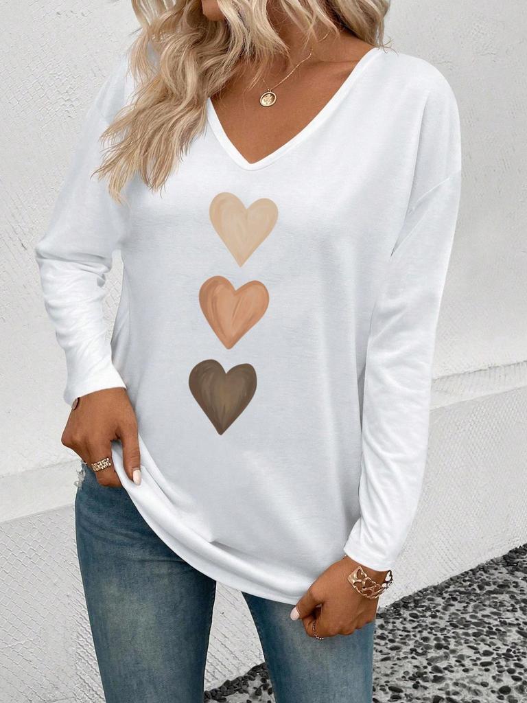 2025 New Women's Casual V-neck Long Sleeve Top