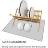 Dish Drying Mat Multi-Purpose Kitchen Drying Mat For Counter Eacy To Clean Absorption Drying Kitchen Pad Foldable Rack Pad 12*16In (Grey)