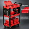 Three-Layer Mobile Tool Cart with Storage Shelves