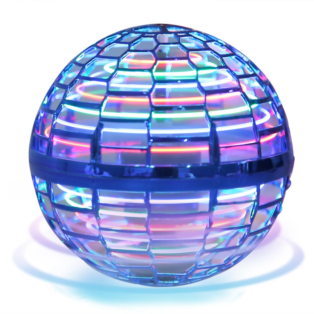 Mini Drone Colorful RGB Light Rotating Flying Toy Induction Flying Toy Children Gift(Bleu Fonce )