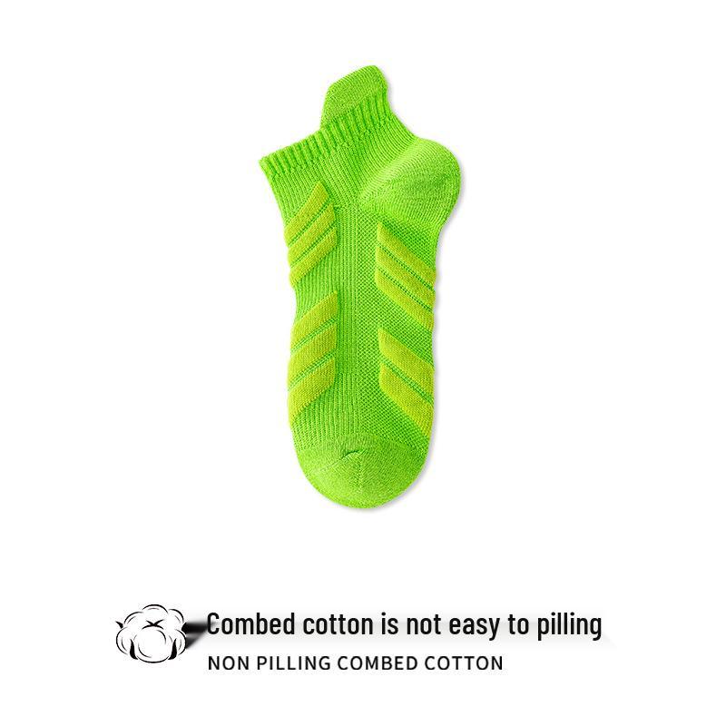 Men's Cross-Border Sports Socks: Short, Cushioned for Running & Outdoor Activities
